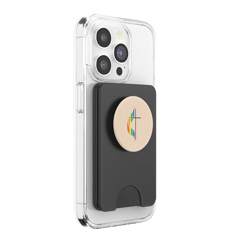 Gay Christian Cross Rainbow Methodist LGBTQ Pride Men Women PopSockets PopWallet for MagSafe - style: Magnetic PopWallet