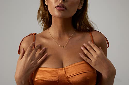 VIROMY Gold Cross Necklace for Women 14K Gold Plated Cute Sidways Cross Pendant Choker Necklaces Simple Trendy Everyday Jewelry for Women - style: Sideways Crystal Cross-40CM-Gold