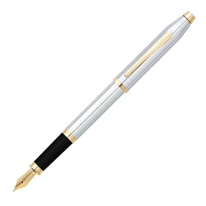 Cross Century II Medalist Gold Plated Medium Nib Fountain Pen, Black Ink - color: Medalist, style: Fountain Medium Nib