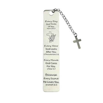 Bible Bookmarks Book Markers, Metal Christian Bookmark Gift Accessories (Psalm 139:17) - style: Psalm 139:17