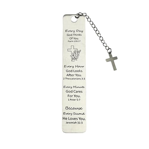 Bible Bookmarks Book Markers, Metal Christian Bookmark Gift Accessories (Psalm 139:17) - style: Psalm 139:17