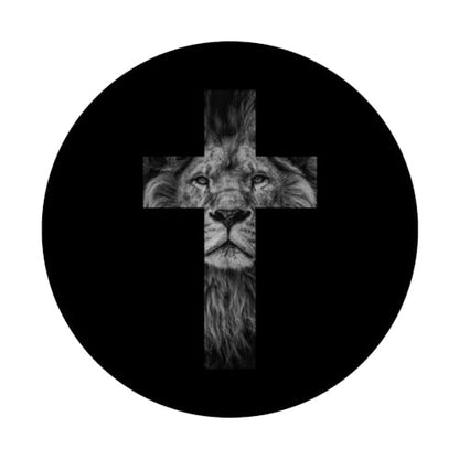 Lion Cross King Lord Jesus Bible Judah PopSockets Adhesive PopGrip - style: Adhesive PopGrip