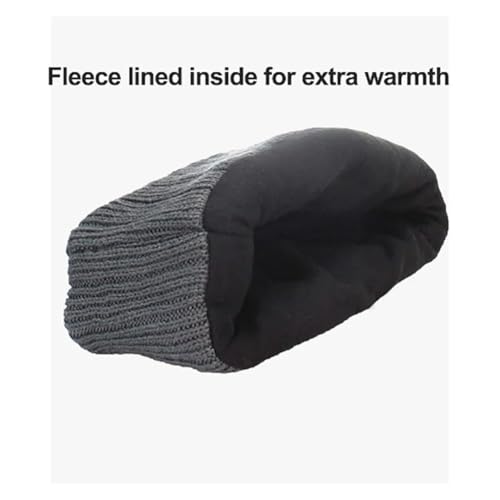 Bible Verse Beanie - John 3:16 Embroidered Christian Knit ha t- Warm Winter Faith Cap for Men & Women - color: Grey