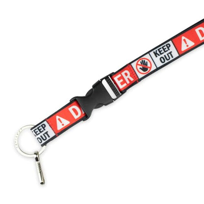Limeloot Lanyard – Soft Neck Lanyard with Quick Release & Key Ring – ID Badge Holder & Keychain Lanyard for Men & Women - color: Danger