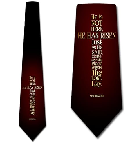 Three Rooker Religious Ties Mens Easter Necktie Cross Tie