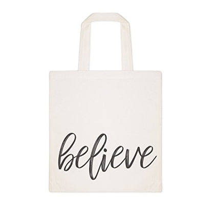 The Cotton & Canvas Co. Beach, Grocery, Farmers Market, Shopping and Travel Reusable Shoulder Tote and Handbag … - style: Believe