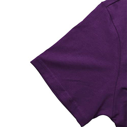 LOOKFACE Womens Pray Graphic Tees Cute Tops - color: Purple, size: Medium