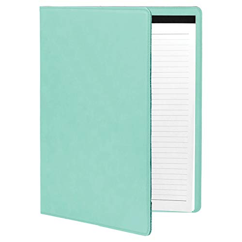 Large 9.5" X 12" Portfolio Notepad, Christian Cross, Personalized Engraving Included (Teal) - color: Teal, size: Large 9.5 X 12