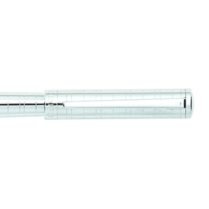 Sheaffer Intensity Medium Nib Fountain Pen, Medici Engraved, Chrome Plate Trim (E0923753)