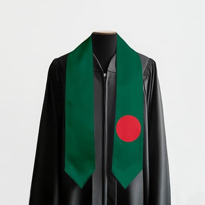 Graduation Satin Sash Scarf 72" Stole - color: Bangladesh Flag