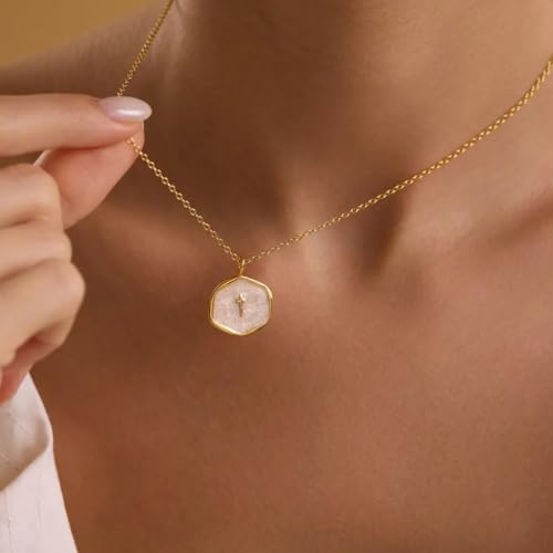 Quietsun Teen Girl Gifts Gold Cross Necklaces Women Teenage First Communion
