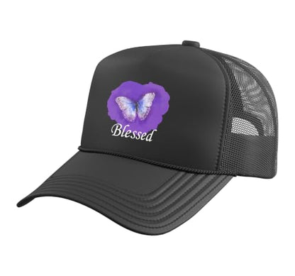 Blessed Bible Verse: Women's Christian Faith Jeremiah 17:7 Trucker Hat with Adjustable Mesh Back