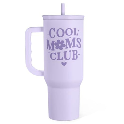 Gift for Mom - Cool Mom Club Stainless Steel Tumbler with Handle, Travel Coffee Mug for Moms - Gifts for Birthday Christmas Mothers Day, 40oz - color: Mom 7