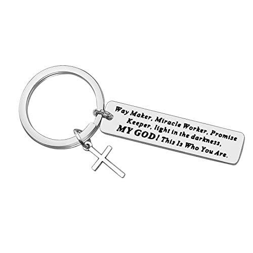 Xiahuyu Christian Keychain - Bible Verse Baptism & Communion Gift - Inspirational Religious Gifts for Women & Men - color: Christian-8