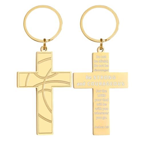 Football/Baseball/Soccer/Basketball Cross Keychain for Men Sport Gifts - color: Gold, style: Basketball-joshua 1:9
