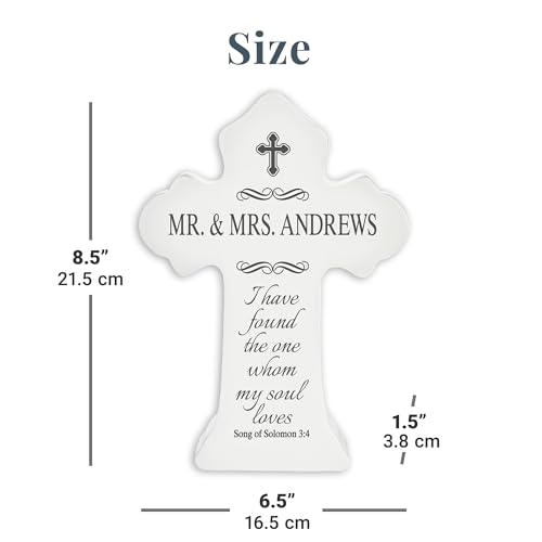 Let's Make Memories Personalized We’re Married Light-Up Cross - Wedding Prayer For Newlyweds - style: My Soul Loves