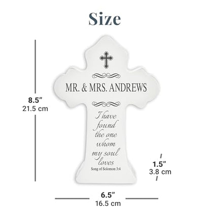 Let's Make Memories Personalized We’re Married Light-Up Cross - Wedding Prayer For Newlyweds - style: My Soul Loves