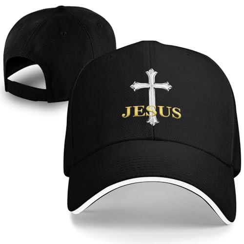 Jesus Hat for Men, Snapback Christian Hats for Women, Outdoor Religious Cap Adjustable Christian Baseball Caps - color: Jesus Christian Faith Cross3