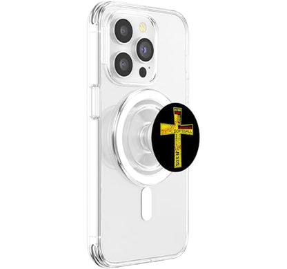 Softball Girl Christian Cross Faith I Need Softball & Jesus PopSockets PopGrip for MagSafe - style: Magnetic PopGrip