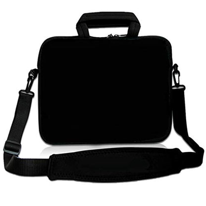 RICHEN 10 inches Messenger Bag Carrying Case with Handle Accessory Pocket Fits 7 to 10-Inch Laptops/Notebook/ebooks/Kids Pad (7-10.2 inch, Pure Black) - color: Pure Black, size: 7-10.2 inch