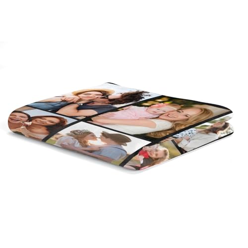 inkArts Custom Blanket with Photo, Personalized Blanket, Customized Photo Blankets, Customizable Picture Blankets, Anniversary Photo Gifts for Women Men Her Him Girlfriend Boyfriend Wife Husband - color: 9 Photos-2