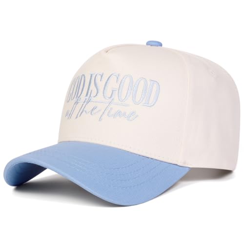 Trendy Embroidered Baseball Cap for Men & Women, Adjustable Snapback Hat for Casual Wear - color: God is Good3| Blue