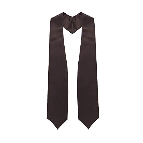 Premium Choir Traditional Stole - Solid Color - Satin - Unisex - color: Brown