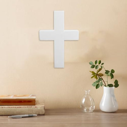 PRETYZOOM Foam Cross for Crafts Unfinished Cross Ornaments Diy Craft Foam Blank for Holy Communion Christmas Party Decorations Floral Arrangements Religious Celebrations 11.81 X 5.90 X 1.96 in