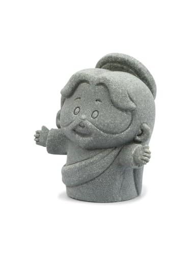 Cute Jesu Sandstone Figurine - Adorable Christian Home Decor, Perfect Religious Gift for Baptism, Easter, Housewarming & Christian Families - color: Jesus-gray
