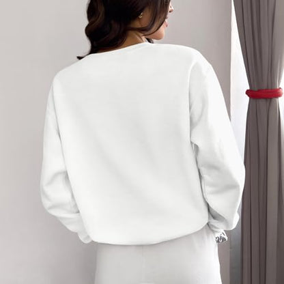 KEEVICI God Is Good Christian Sweatshirts for Women Bow Jesus Cute Bible Verse Sweatshirt Faith Religious Graphic Hoodies - color: White, size: X-Large