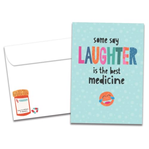 Tree-Free Greetings - Funny Get Well Card - Laughter Is the Best Medicine - color: Laughter Medicine