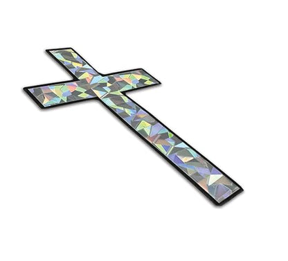 Elektroplate Christian Cross Premium Reflective Car Decal 3.25" - color: Cross Reflective