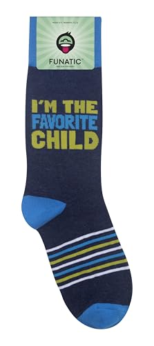 FUNATIC Crazy Socks with Funny Sayings - Novelty Gift for Men, Women, Adult - color: Favorite Child