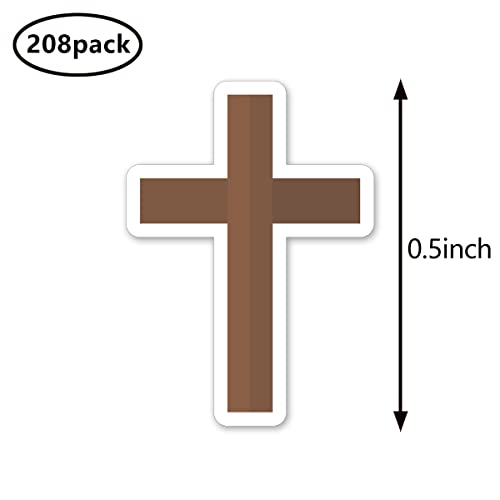 Cross Christian Planner Stickers, 0.5in Monthly Scrapbooking Kids DIY Arts Crafting 208-Pack