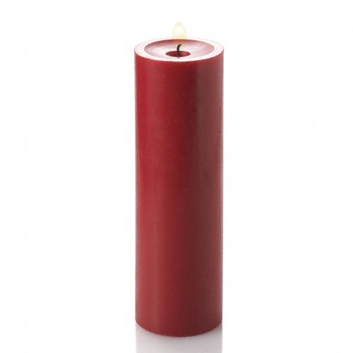 12 Eastland Glass Cylinder Vases 10.5" and 12 Red Richland Pillar Candles 9" - color: Red, size: 9"