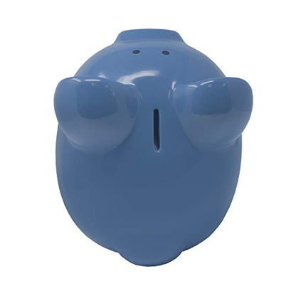 Child to Cherish Ceramic Piggy Bank, Dark Blue - color: Dark Blue