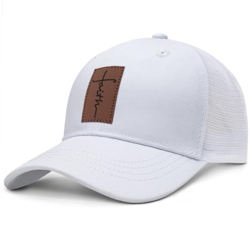 Christian Hats for Men Women Religious Gifts - color: Faith- White