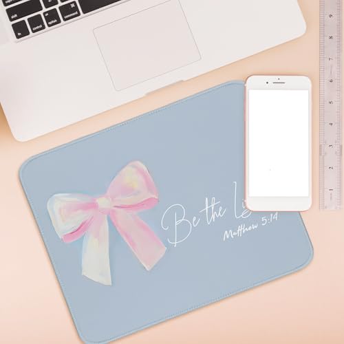 UTELKA Blue and Pink Mouse Pad, Christian Mousepad 10x8 - color: Blue and Pink Be The Light, size: 10.2L x 8.2W inches