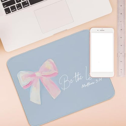 UTELKA Blue and Pink Mouse Pad, Christian Mousepad 10x8 - color: Blue and Pink Be The Light, size: 10.2L x 8.2W inches