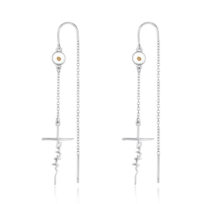 PRAYMOS Cross Earring for Women Dangle 925 Sterling Silver Mustard Seed Earrings Hypoallergenic Christian Religious Faith of a Mustard Seed Jewelry Gifts