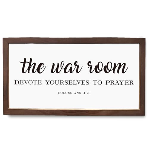 Christian Decor, The War Room Devote Youselves to Prayer Colossians 4:2 Wood Framed Sign, Home Decor for Christian Family, Bible Verse Wall Artwork, Religious Art Wall Decoration - color: COLOSSIANS 4:2