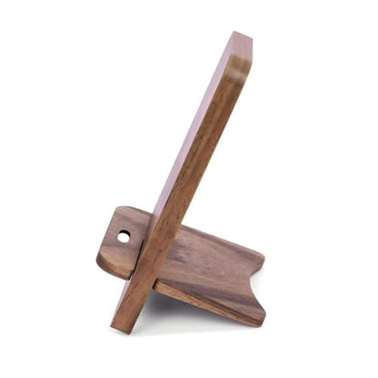Solid Wood Phone Stand, Desktop Wooden Phone Stand, Simple Phone Holder, Compatible with All Phones (Walnut Wood) - color: Walnut wood
