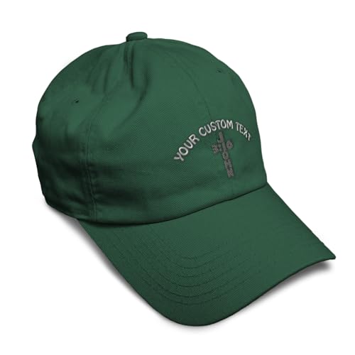 Custom Soft Baseball Hat Embroidered Dad Hat Jesus Christian John 3:16 God Christ Men & Ladies Baseball Cap - color: Forest Green Personalized Text Here