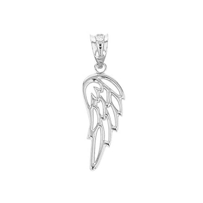 Religious Jewelry Fine 925 Sterling Silver Guardian Angel Filigree Wing Charm Pendant
