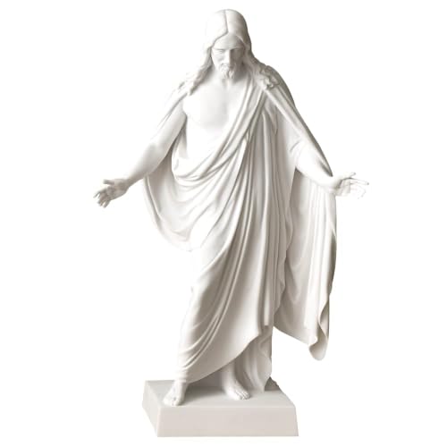 One Moment In Time S4a Christus Statue White Cultured Marble Hand Made Mormon LDS CTR - size: 6"
