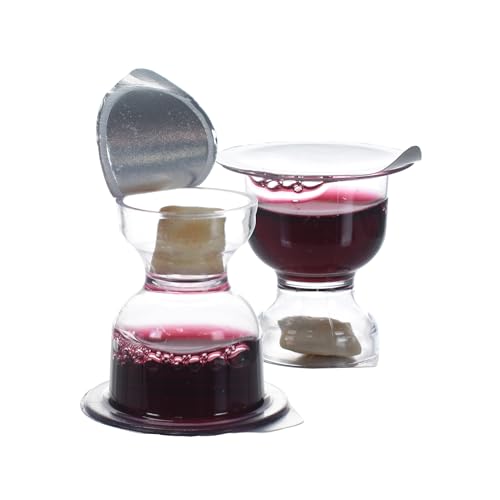 Chalice Style Bagged Prefilled Communion Set (25) | Concord Juice + Unleavened Bread | Ready for Worship, Easy to Store - size: 25 - Bag
