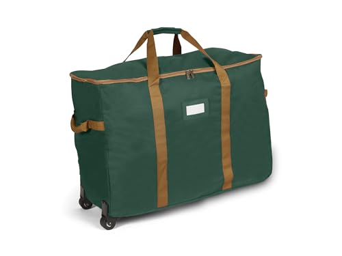 Covermates Rolling Treasurekeeper Storage Bag, 25.5" W x 13" D x 18.5" H - color: Green Heavy Duty Polyester, size: 25.5W x 13D x 18.5H - With Wheels