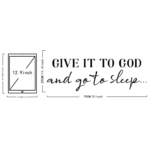 SUPERDANT Wall Decals Give It to God Quotes Wall Stickers Vinyl Art Decor Stickers DIY Saying Vinyl Art Decal Sticker Home Decoration for Living Room Bedroom Kitchen School Dormitory Wallpaper Decor