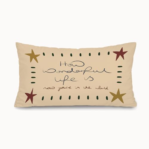 Nursery Decor,Vintage Inspirational Pillow Covers 12x20 - color: White-how