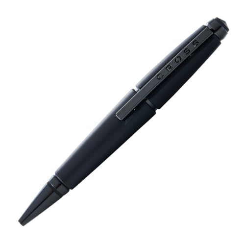 Cross Edge Matte Black Lacquer Gel Rollerball Pen, Medium Point, Black Ink - color: Matte Black